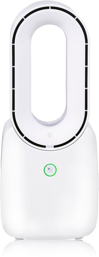 Lifetime Air Bladeloze Ventilator - Stille Ventilator Met Drie Snelheden - Draadloze Bureau Ventilator - Tafel Ventilator Met LED Mood Light - USB-C O