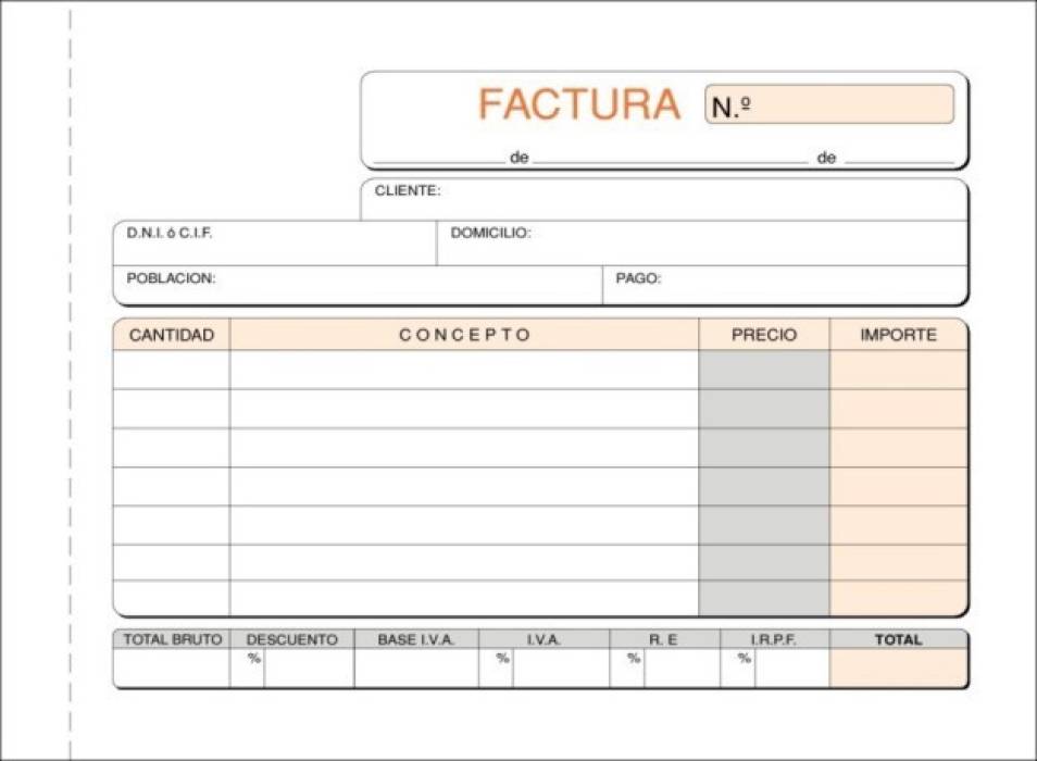 Talonario de Facturas LOAN T-67 Apaisado Duplicado Autocopiante