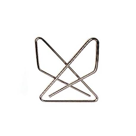 [15726] Clips Pajarita Q-Connect Niquelados 65 mm Caja 12 Unidades
