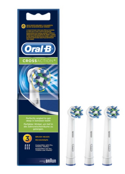 [264338] Oral-B Pro CrossAction Recambios Cepillo Dental Eléctrico Pack 3 Cabezales