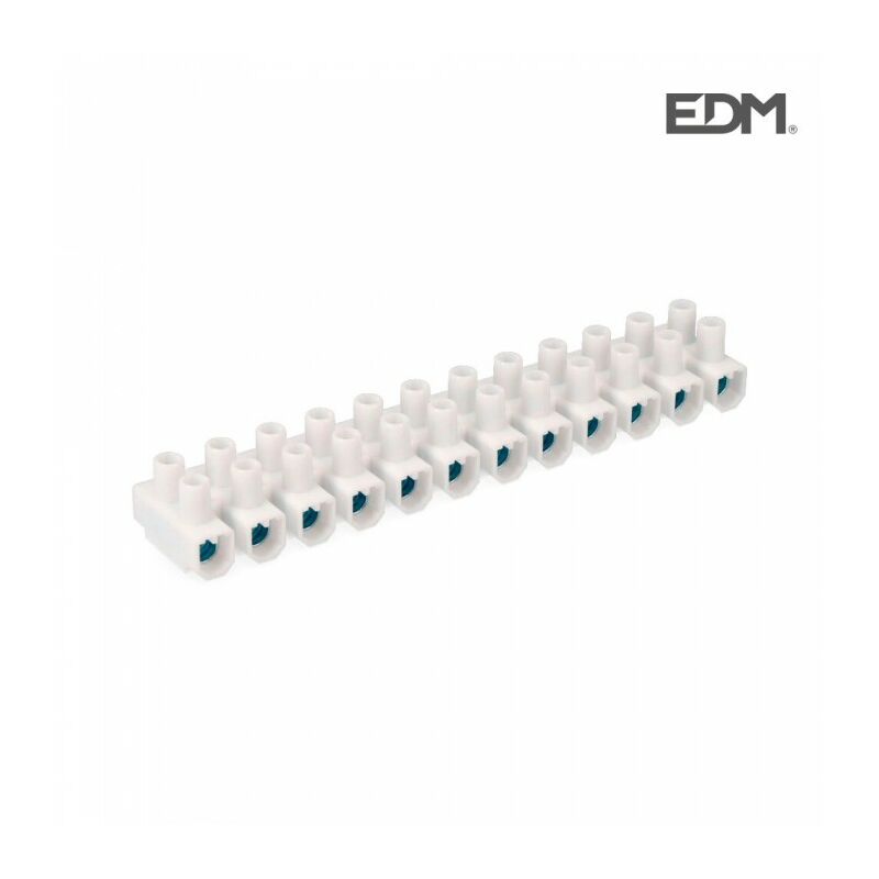 [63115] REGLETA CONEXION 25MM Tira de 12 conectores  Homologada Blanca