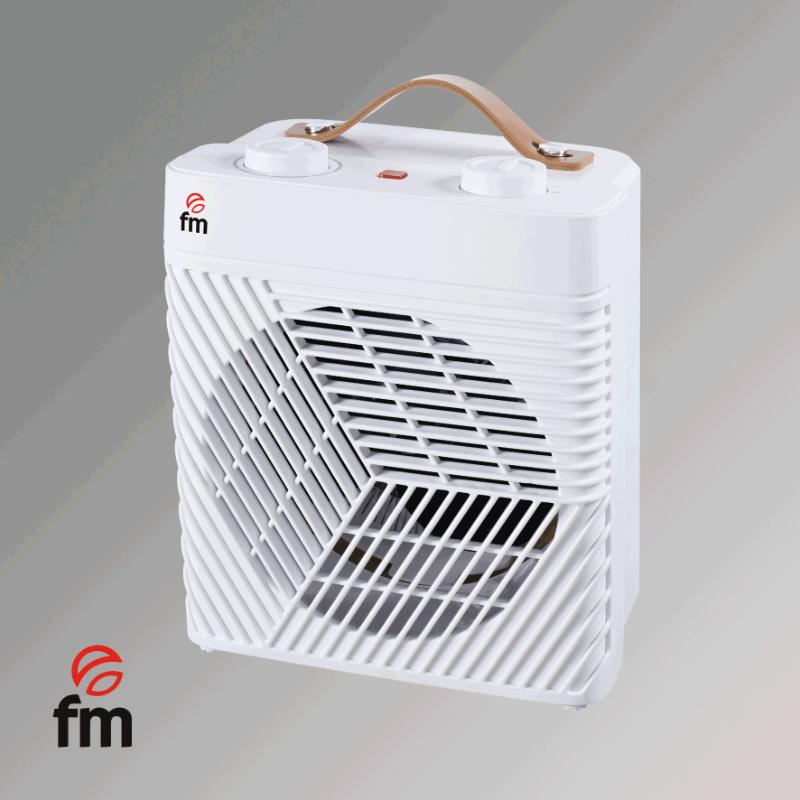 [287014] Calefactor FM TH-20 Blanco 2000 W con Ventilación y Termostato