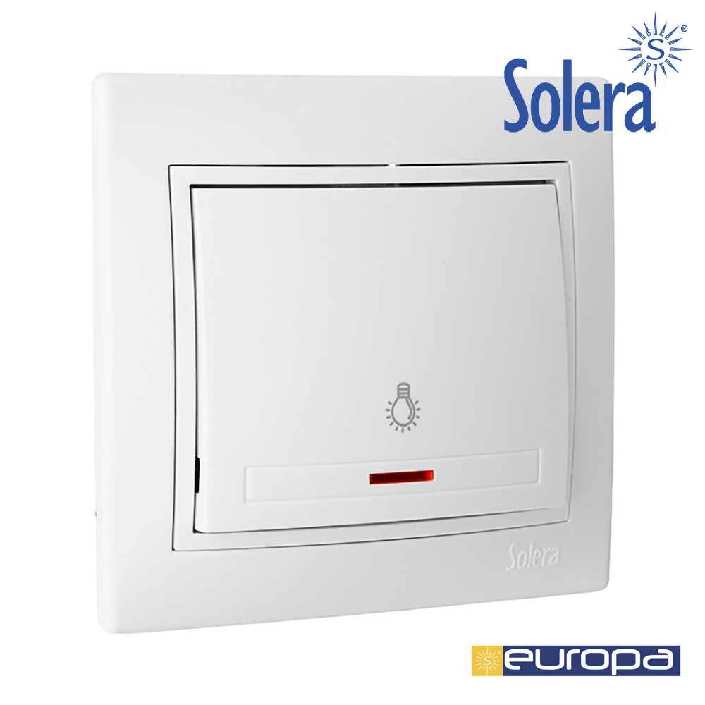 [ERP04ILU] Pulsador luminoso 10A 250V~. Monobloc. De empotrar.