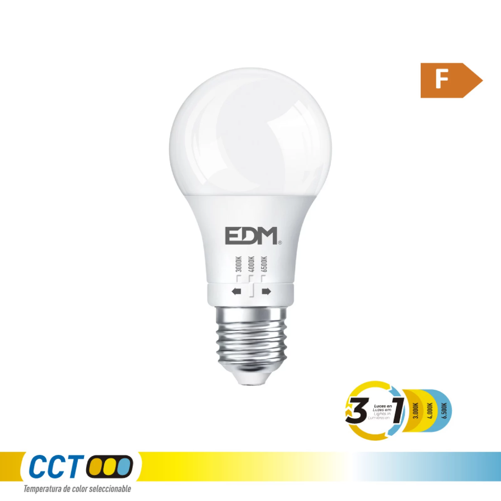[98024] BOMBILLA STANDARD LED A60 E27, 10 W, 932 lm, 3CCT, Ø60 x 116 mm EDM