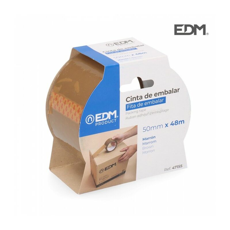 CINTA DE EMBALAR MARRÓN 48 MICRAS 50 mm x 48
