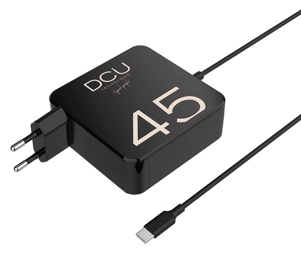 CARGADOR DCU PORTATIL USB C 45W 1.8M