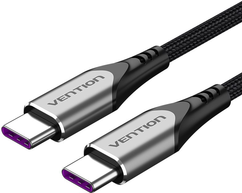 [TAEHH] Cable USB 2.0 Tipo-C 5A 100W Vention TAEHH/ USB Tipo-C Macho - USB Tipo-C Macho/