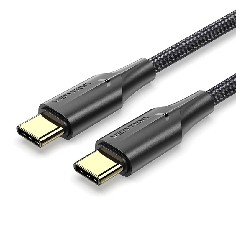 [TAUBF] Cable USB 2.0 Tipo-C 3A Vention TAUBF/ USB Tipo-C Macho - USB Tipo-C Macho/ Hasta 60W/ 480Mbps/ 1m/ Negro