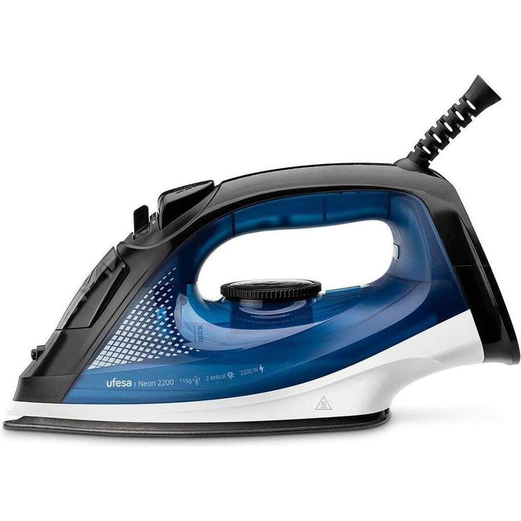 [281126] Plancha Ufesa Neon 2200W con suela cerámica y golpe de vapor 115 g