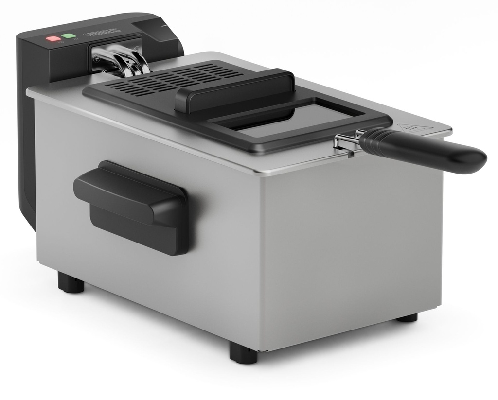 [291569] Freidora Princess 181901 3L 2000W Inox con Zona Fría y Tapa con Visor