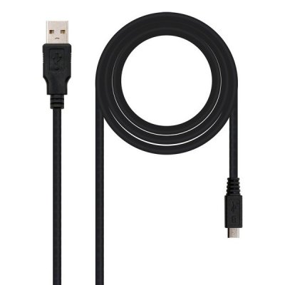 Cable USB 2.0 Nanocable 10.01.0501/ USB Macho - MicroUSB Macho/ 1.8m/ Negro