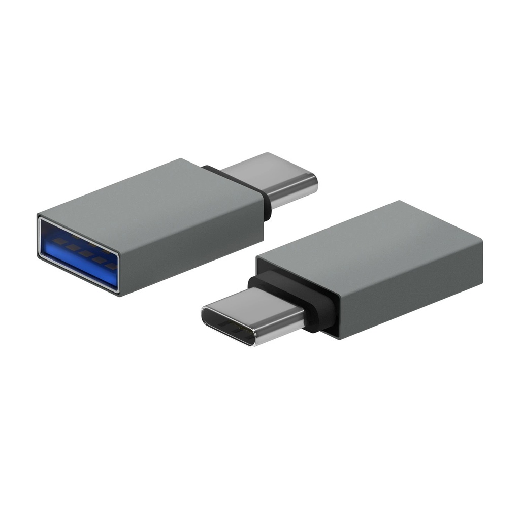 [A108-0718] Adaptador AISENS A108-0718 USB-C Macho a USB-A Hembra 3.2 Gen 1 Gris
